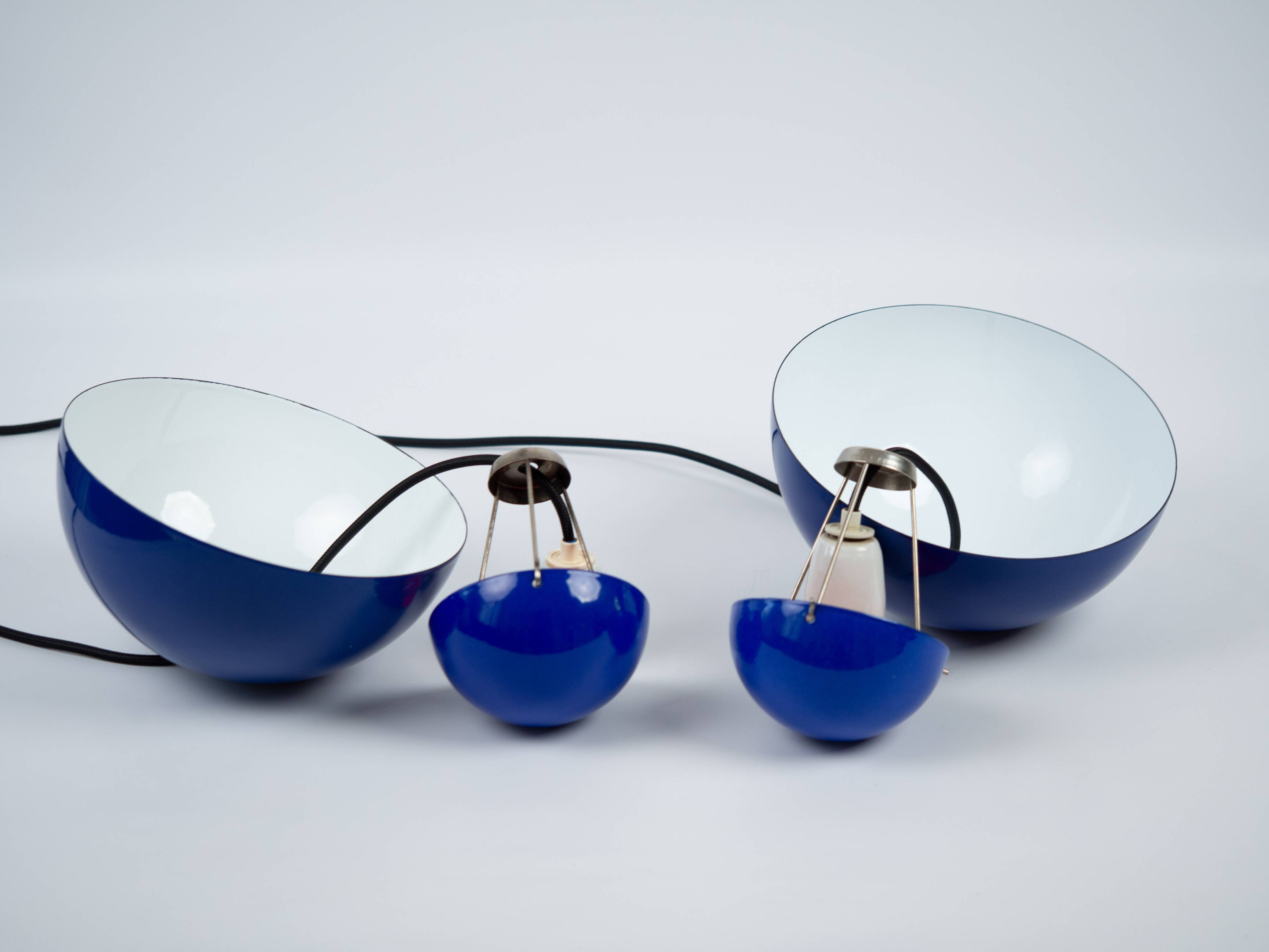 Pair of 2 vintage Danish Flowerpot lamps by Verner Panton, 1968