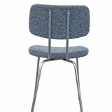 Vintage gray stainless steel tube office chair