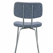 Vintage gray stainless steel tube office chair