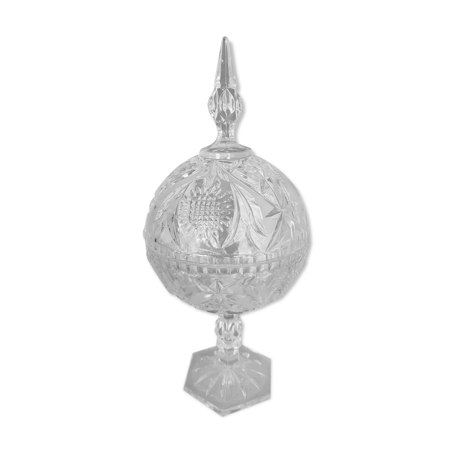 Large candy box chiseled crystal shape sphere