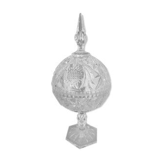 Bonbonnière ciselée cristal forme sphère