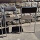 4 modern dining chairs / Chocolate brown upholstery