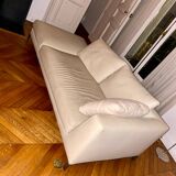 B&B Italia chaise longue sofa in beige leather