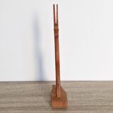 Vintage statuette in wood fawn stylized doe