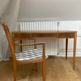 Carl Malmsten desk and chair with Svenskt Tenn fabric