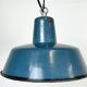 Industrial blue enamel pendant lamp, 1960s