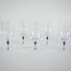 The set of Venise Saphir glasses, French design, 1970s, manufactured by Cri