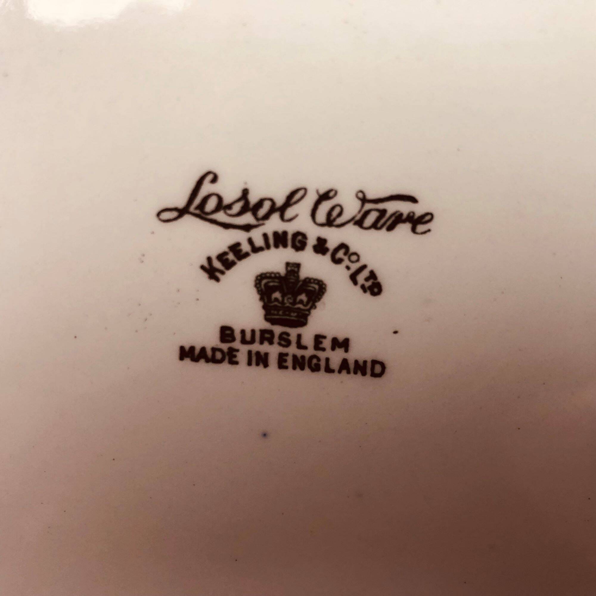 Soupière, Keeling & Co Losol Ware Burslem.