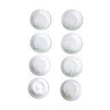 Set of 8 hollow plates in Bavarian porcelain