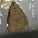 Chandelier vintage en cristal italien avec bobeches en verre lilas, 1