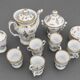 Limoges porcelain tea/coffee service – Maison Giraud, gold decoration – X