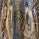 Flared cup in bubbled Murano crystal