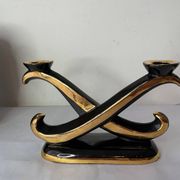 Art Deco vase and candle holder set