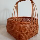 Asian woven bamboo basket
