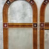 Ensemble de vitraux anciens en fer forgé