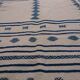 Carpet berber kilim beige and blue in pure wool 200x110cm