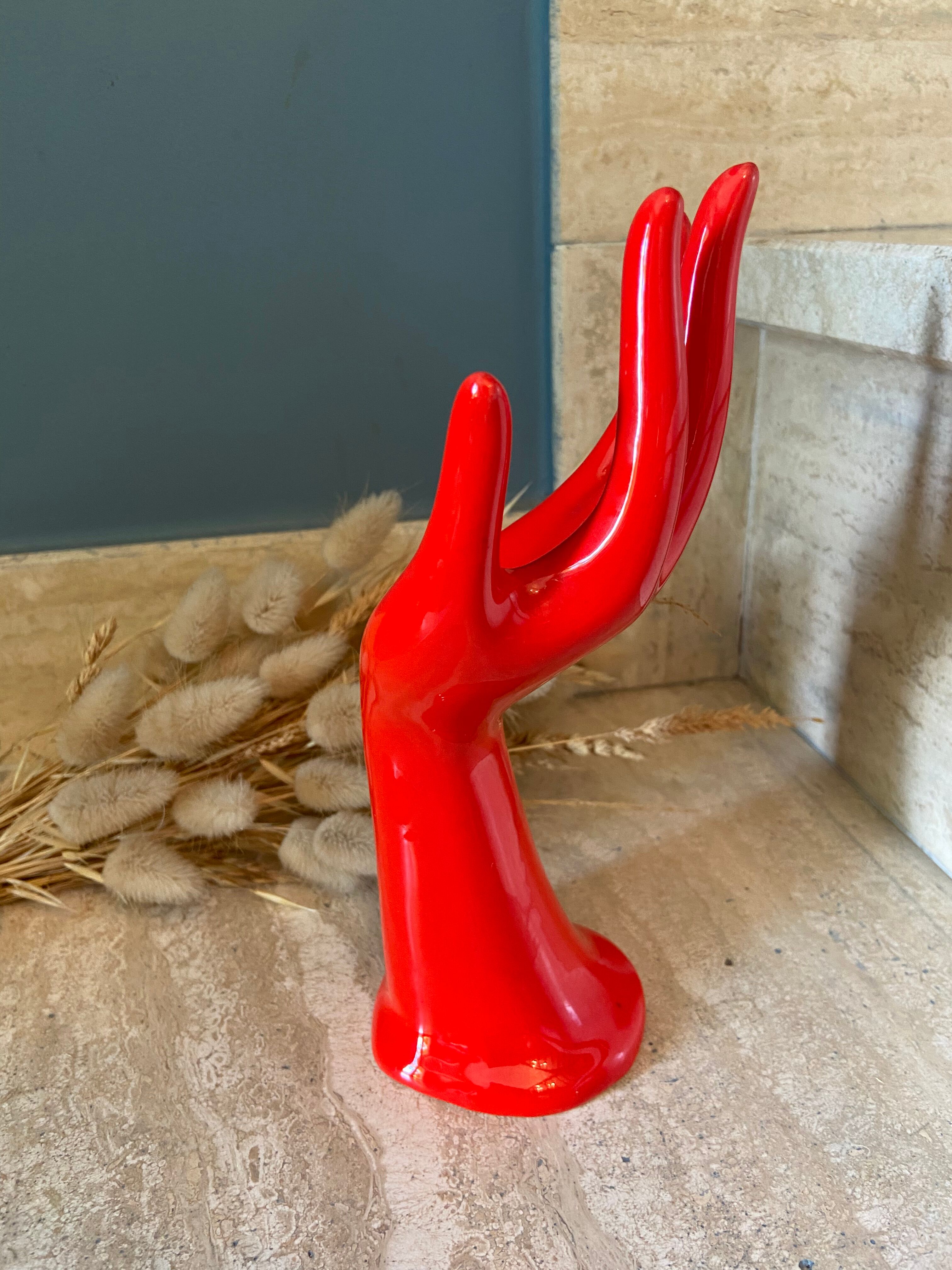 Hand baguier and soliflore in vintage ceramic