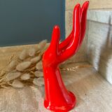 Hand baguier and soliflore in vintage ceramic