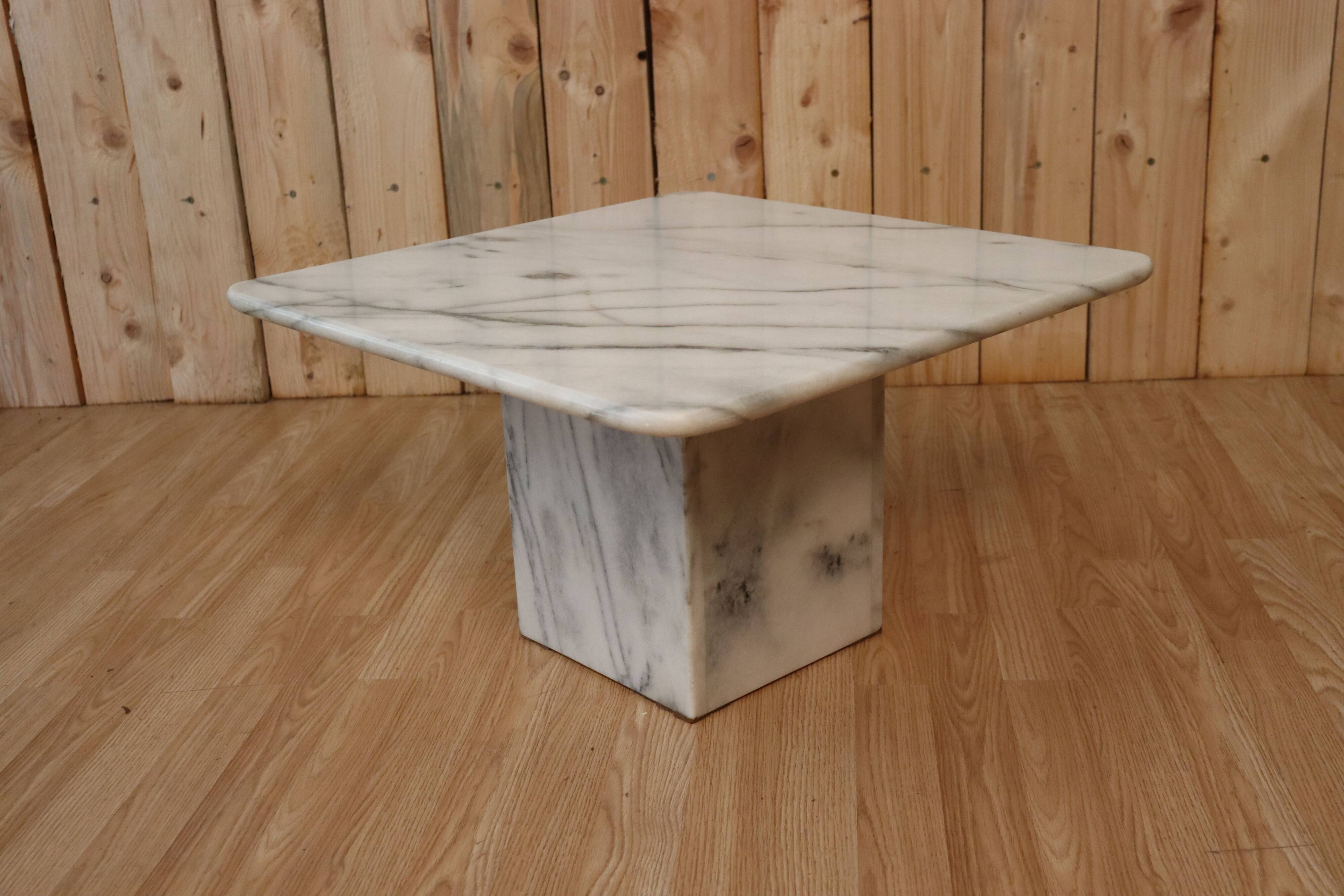 White marble coffee table