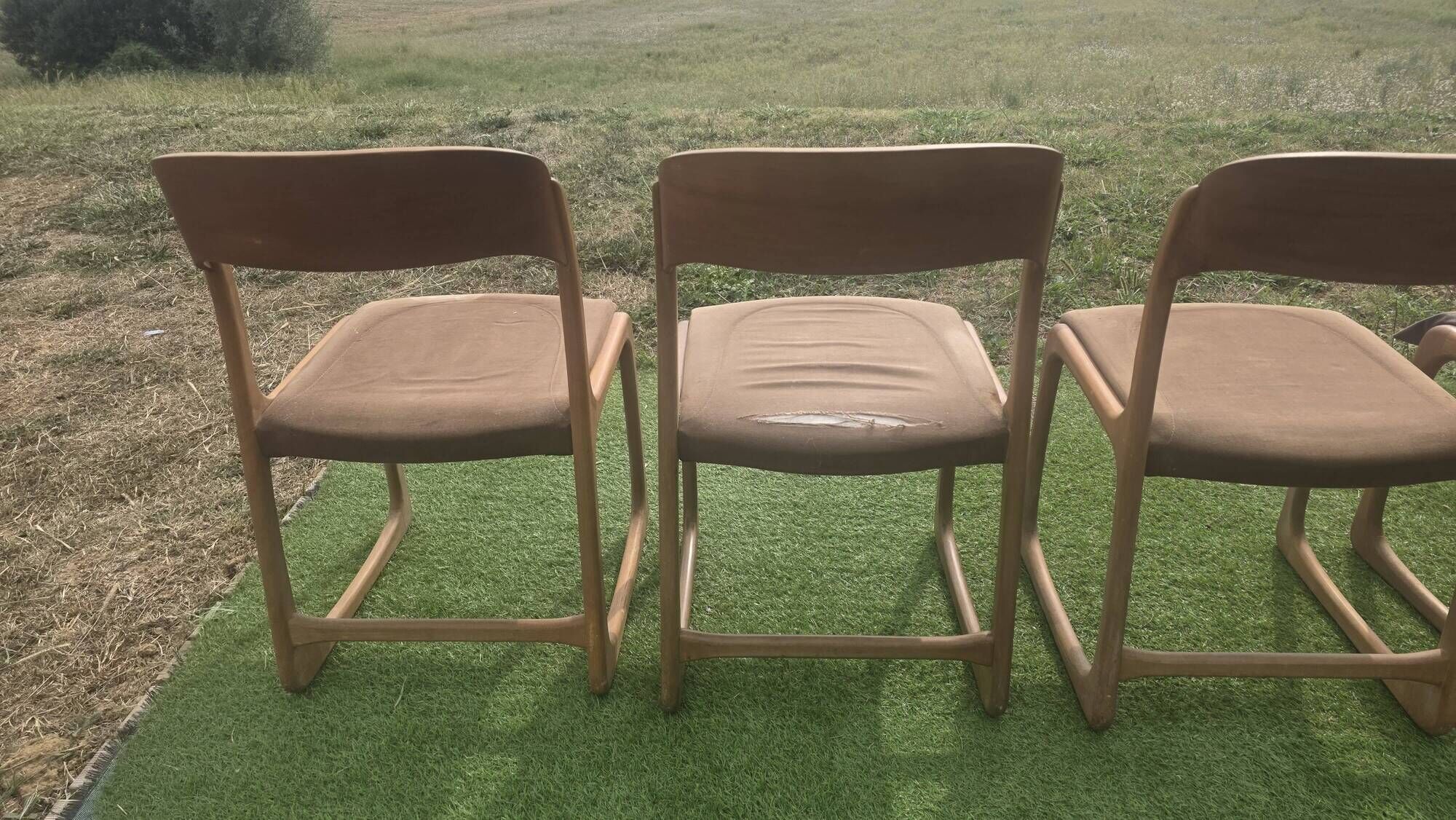 4 chaises Baumann modèle Traîneau