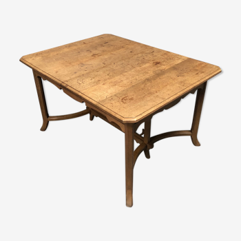 Dutch oak kitchen table in art deco style from the 1930s