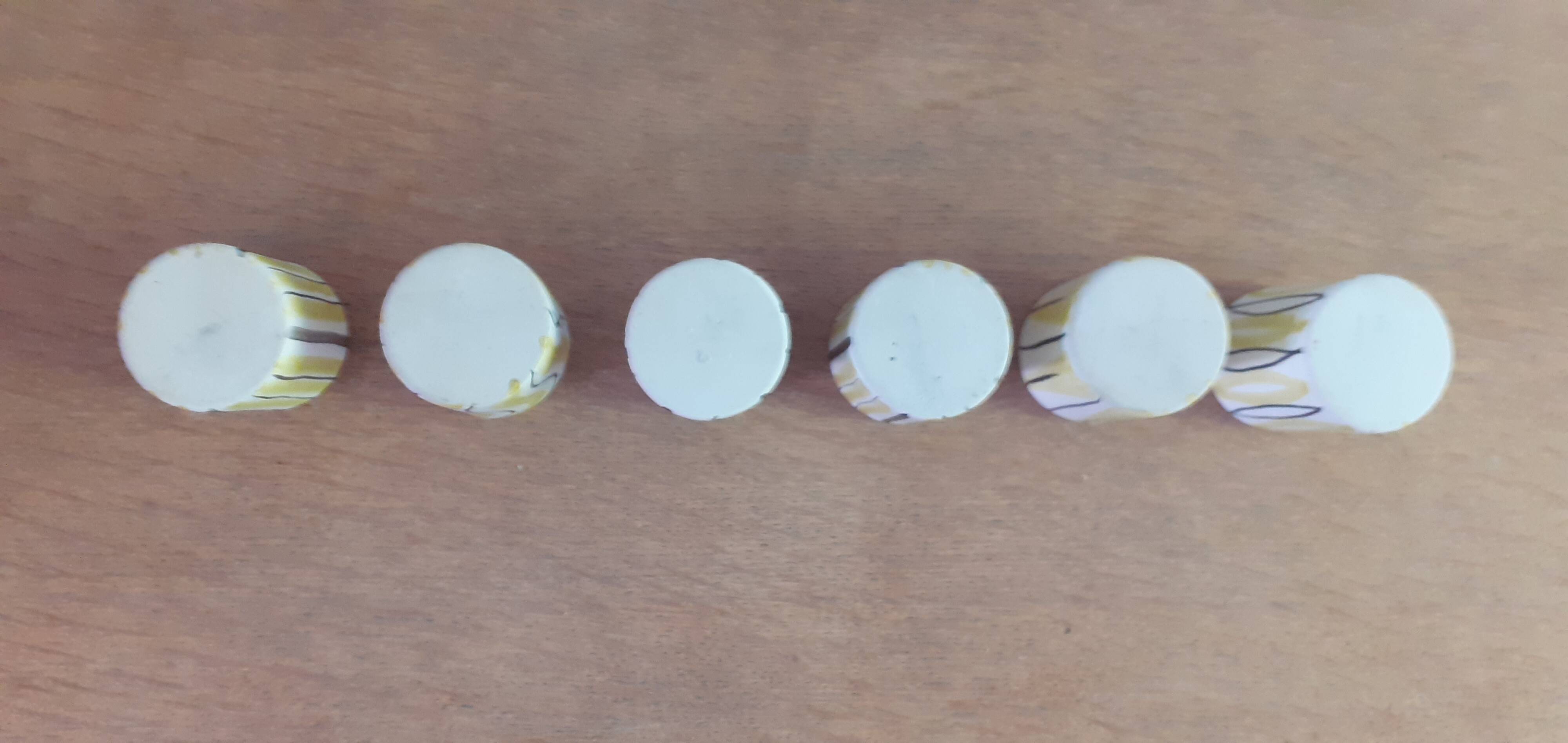 Lots de 6 petits verres en céramique style roger capron