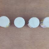 Set of 6 small Roger Capron style ceramic glasses