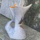 Vase tess in glazed ceramic pattern vintage and collector mountain chalet