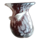 LAMARTINE - White speckled glass, colorless scroll chocolate