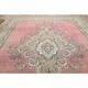 1970s Vintage Persian Handmade Wool Cotton Pink Area Rug 290x393
