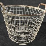Old iron potato basket