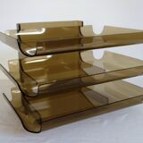 Document holder in smoked plexiglass from the 70s