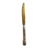 Set of six dessert knives, silver handle
