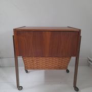Meuble de couture scandinave teck années 60