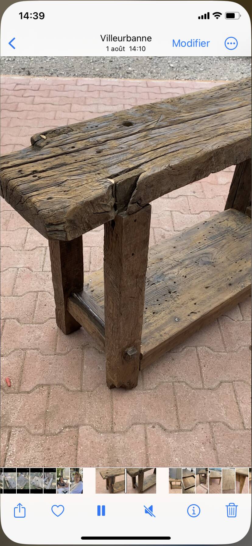 Old carpenter's workbench