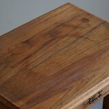 Antique Danish console, carved solid oak, lion's feet, Baroque style, 1890s.