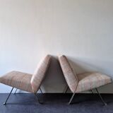 Set of 2 model 141 lounge chairs by Joseph Andre Motte by Artifort, The Netherlands 1955