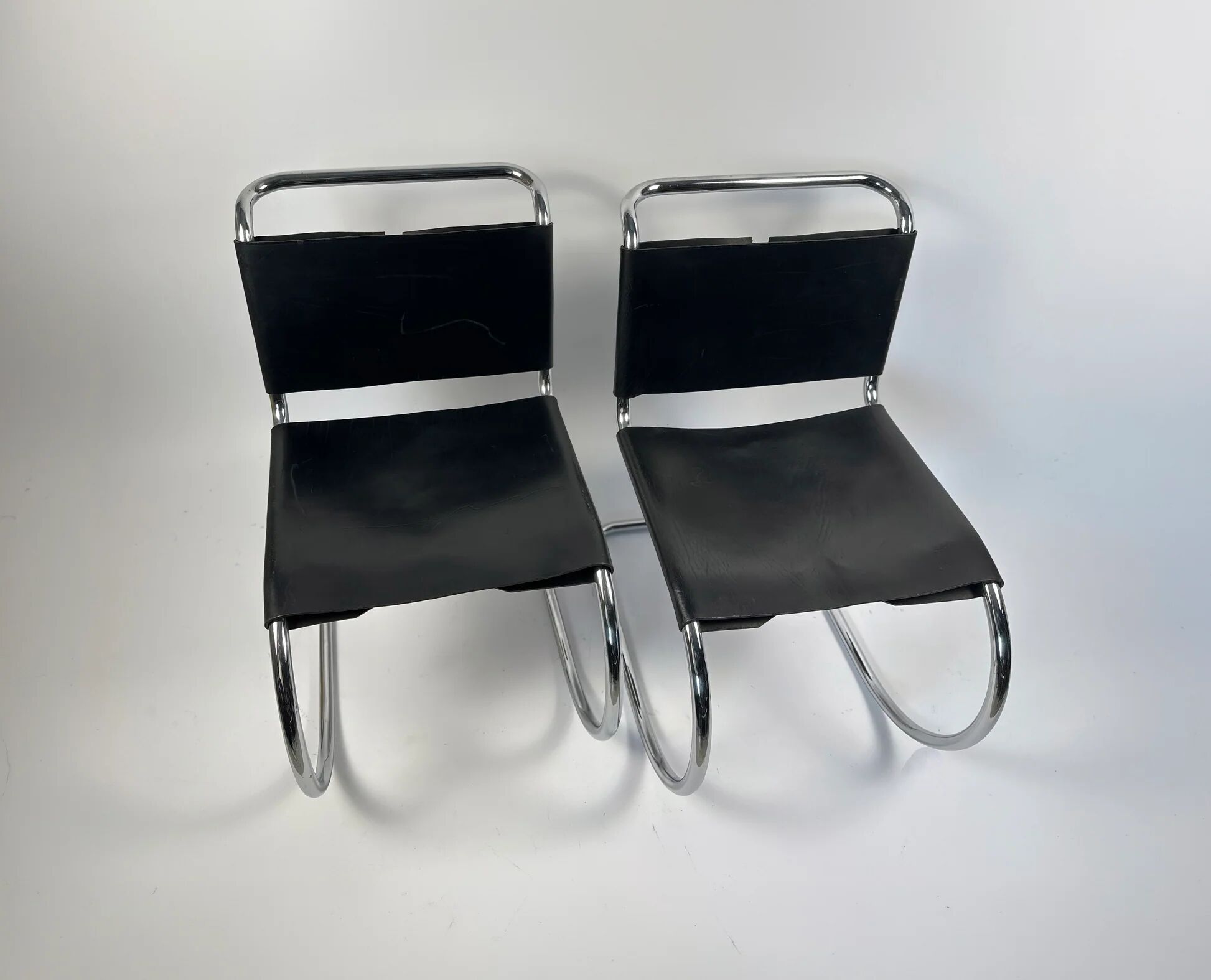 Pair of MR10 lounge chairs — Ludwig Mies van der Rohe, attributed to Knoll, circa 1970
