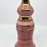 Georges Pelletier soliflore vase in fine gold rose ceramic, France.