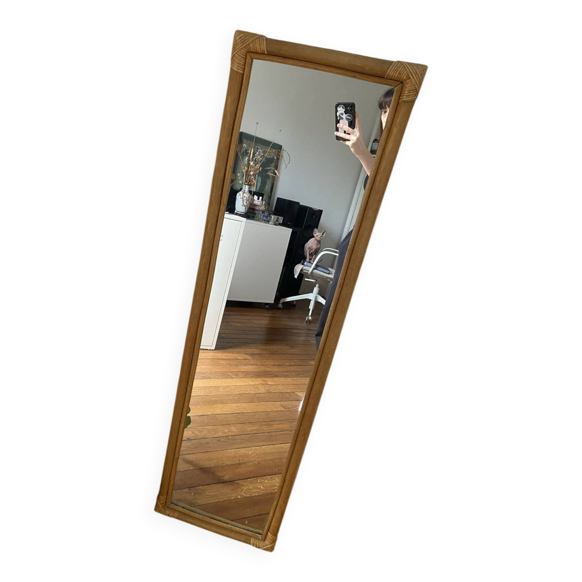 Rattan mirror