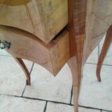 Pair of Louis XV style bedside tables with marble top