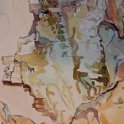 Gouache Les Baux de Provence