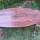 Large table with oval oak shutters 190cm
