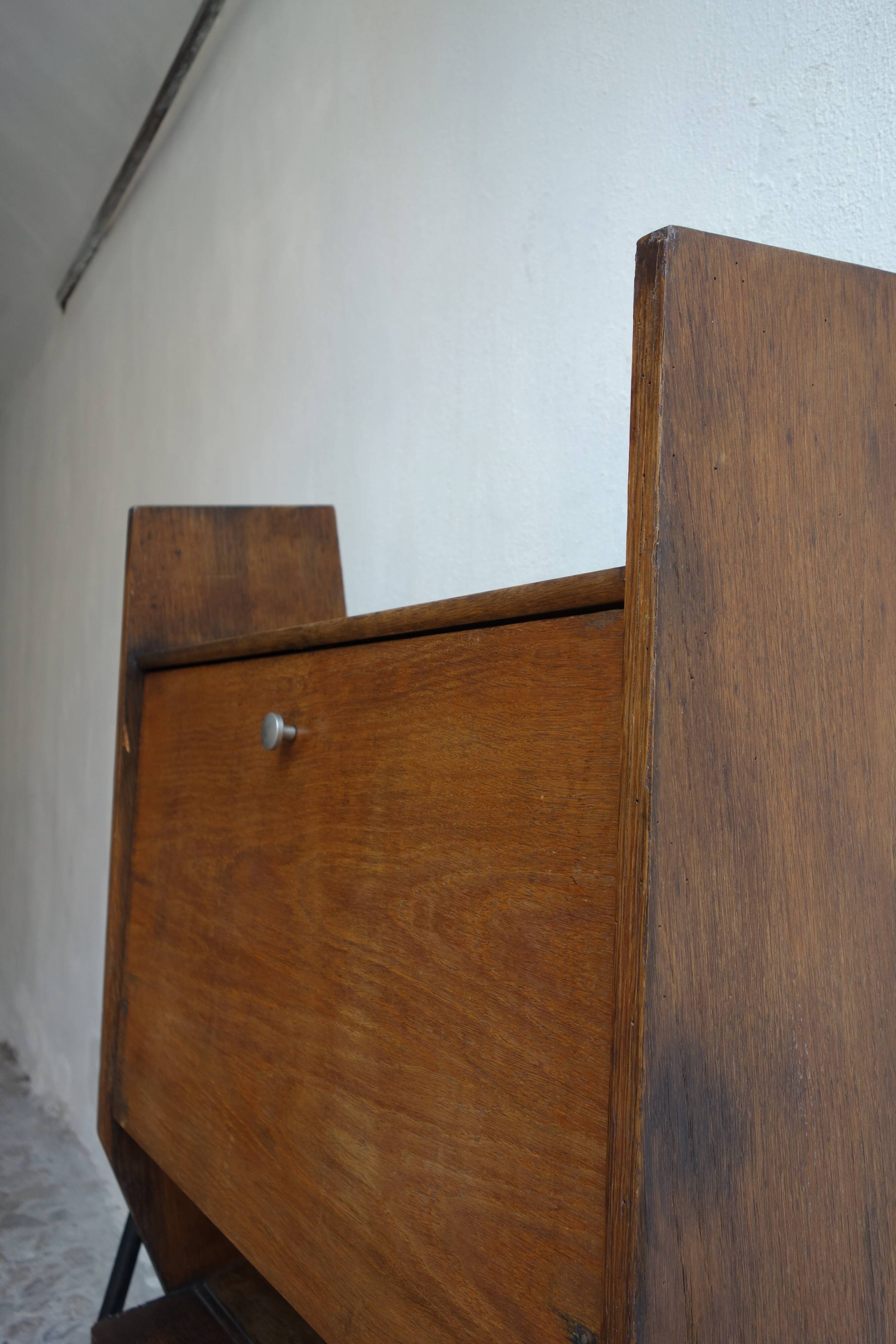 Modernist wooden writing desk of the 50