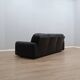 Busnelli Piumotto 1970s Black Leather 3-Seater Sofa