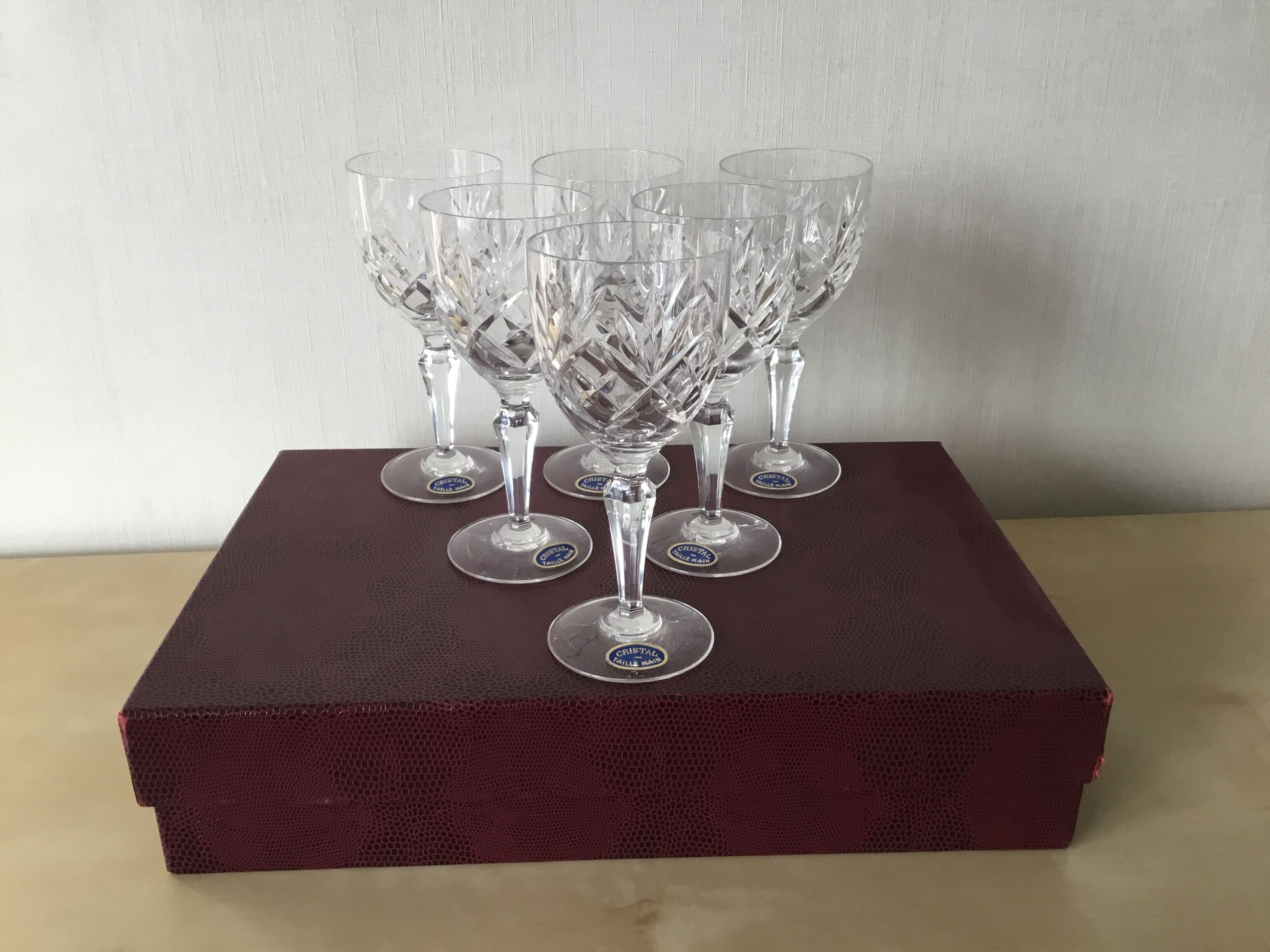 Crystal wine glass