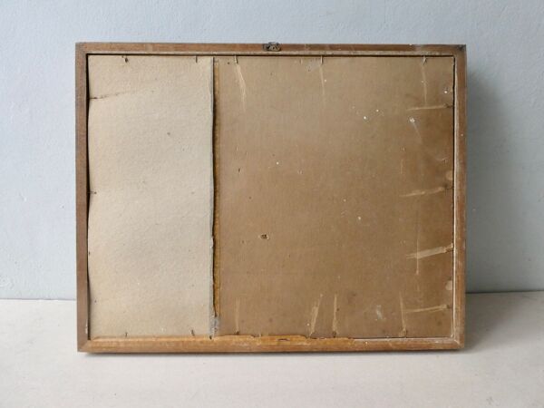 Tableau aquarelle de la place de la Madeleine à Paris, années 50