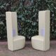 Pair of armchairs back high Shuffle design