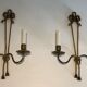 Paire d'appliques en bronze de style Louis XVI