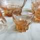 Rosaline carafe liqueur service and 12 glasses salmon pink